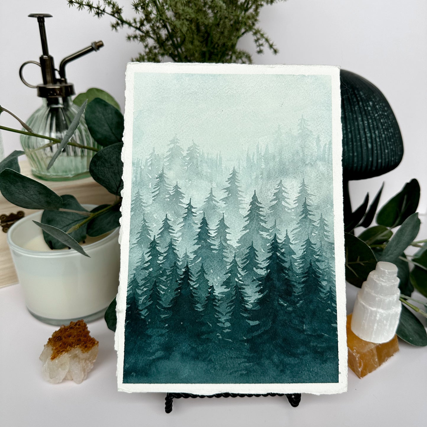 Medium Watercolor Layered Trees