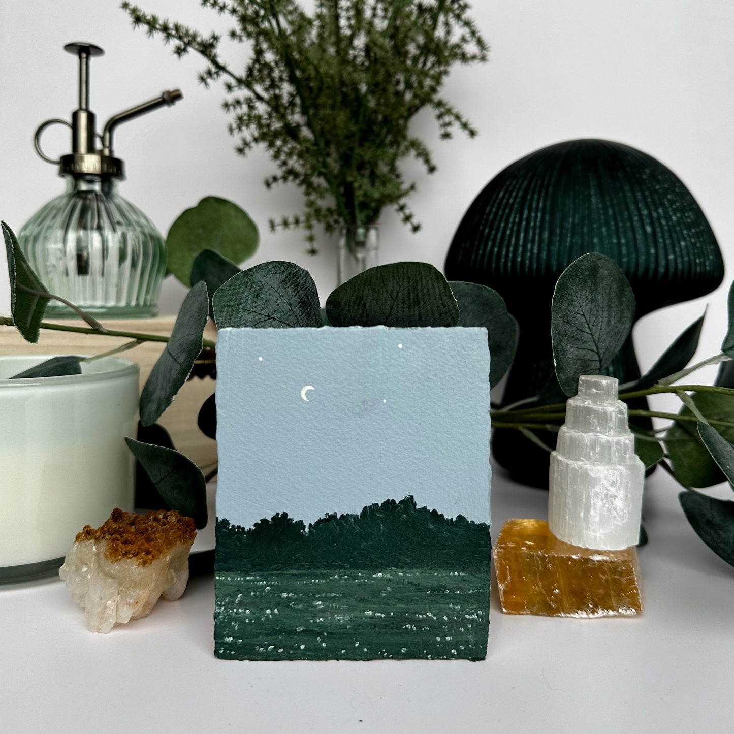 Mini Acrlyic Purple Meadow Painting