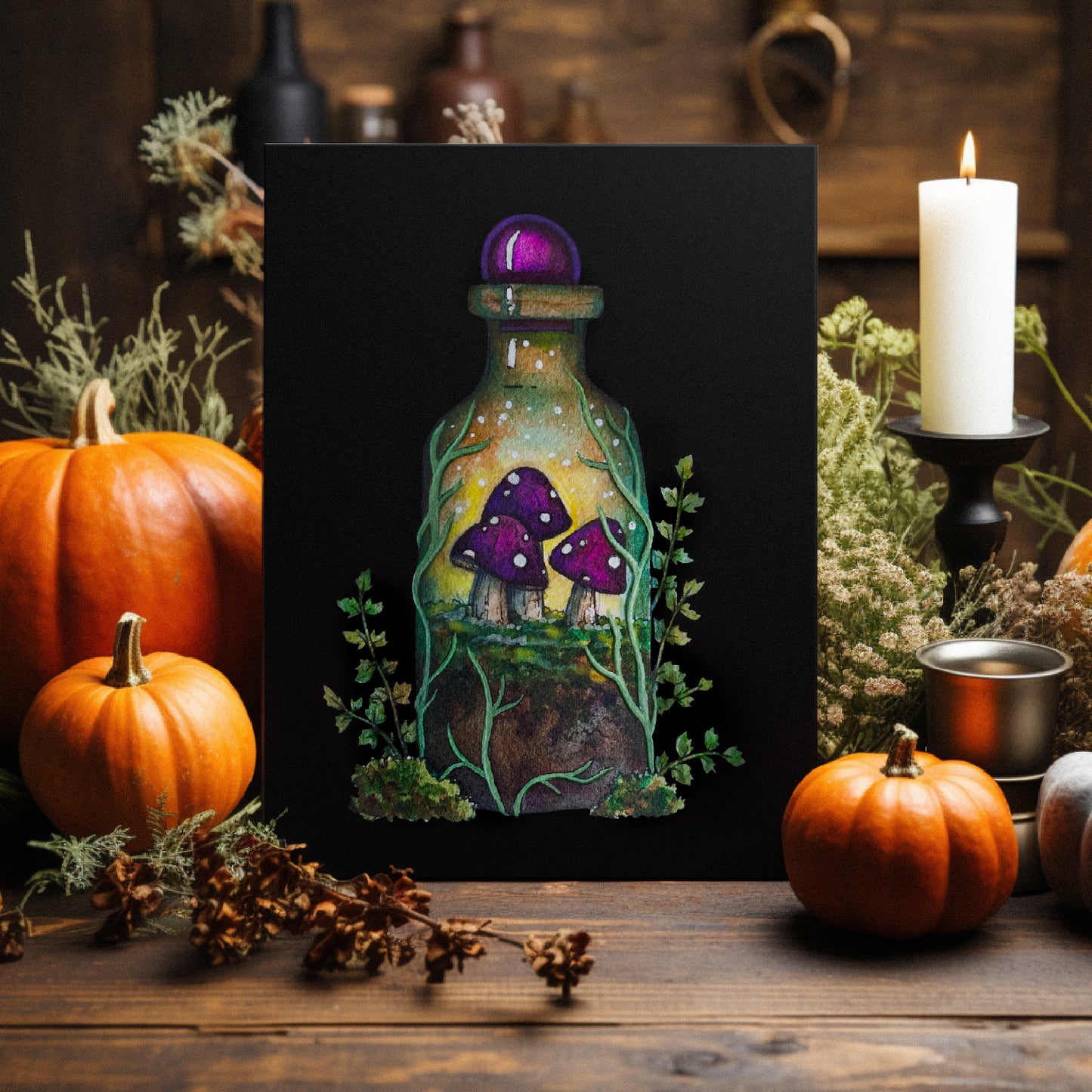 Mushroom Terrarium Print