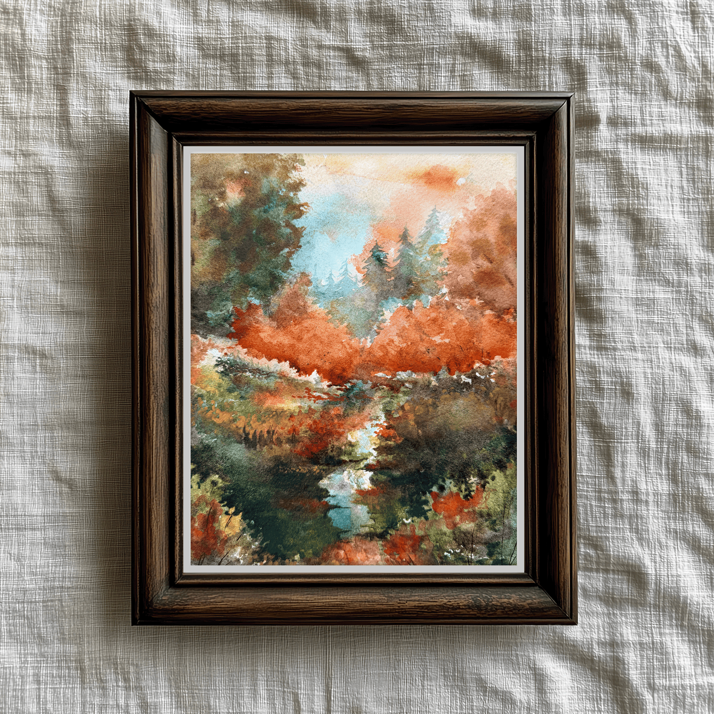 A Fiery Creek Fine Art Print