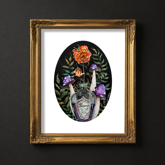 Poisoned Orange Rose Fine Art Print