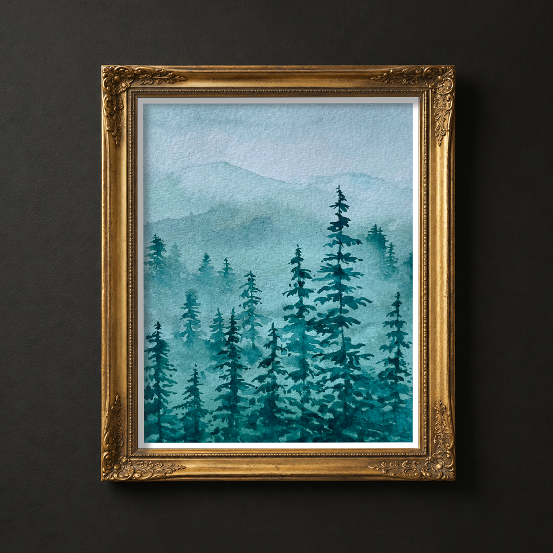 Watercolor Trees Fine Art Print