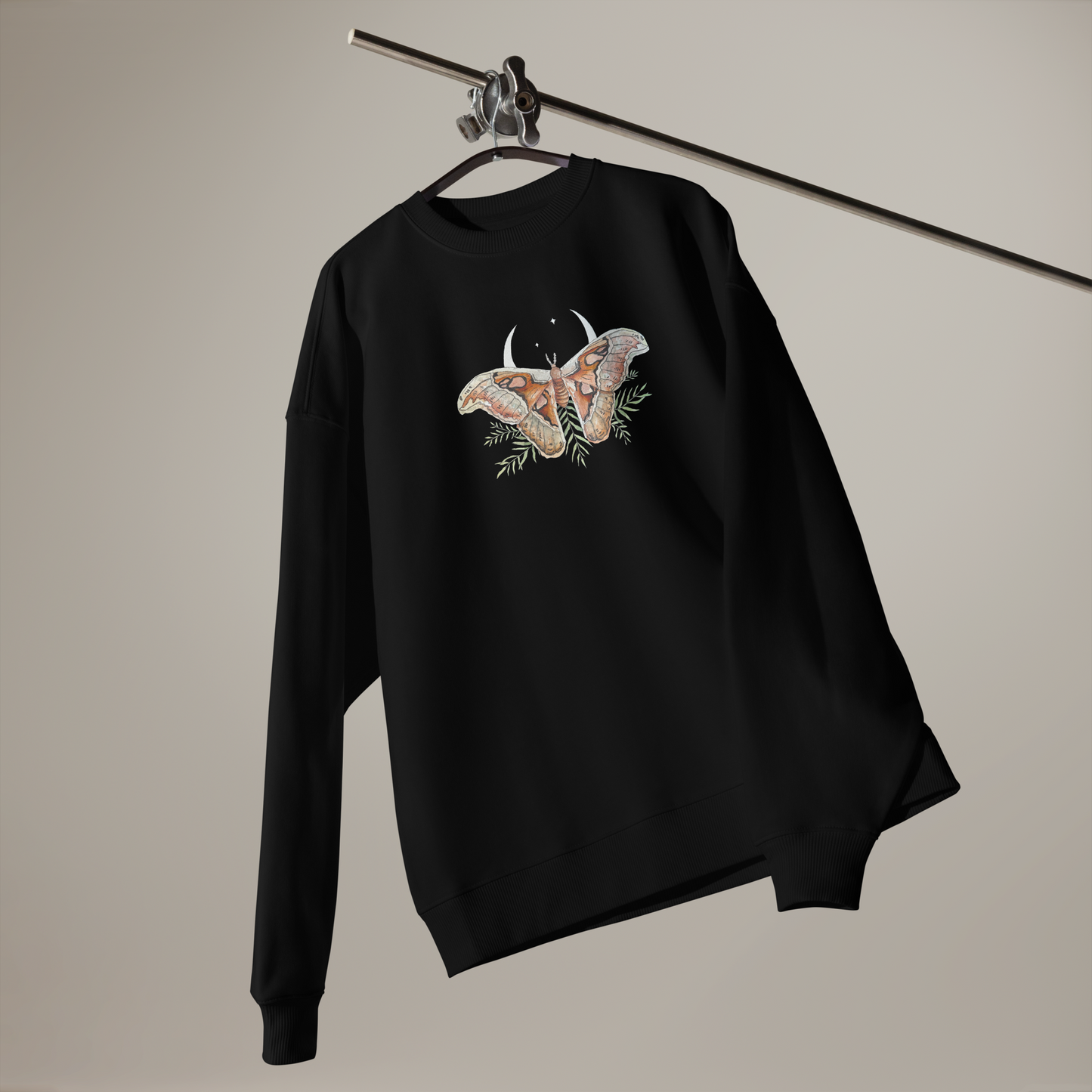 Unisex Moth Organic Oversized Sweatshirt